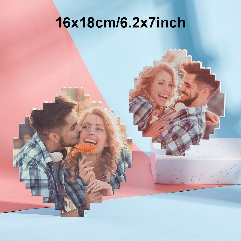 Custom Block Puzzle Personalised Photo Building Brick Multiple Shapes and Sizes Gift for Lover - BuildingPuzzleUK
